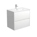 Fienza Joli Vanity 750mm Satin White Wall Hung 1 Taphole JOL75BW