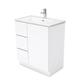 Fienza Joli Fingerpull Vanity On Kickboard Left Drawers (1 Taphole) 750mm Gloss White JOL75CL
