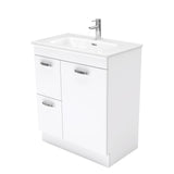 Fienza Joli Uni Vanity On Kickboard (1 Taphole) 750mm Gloss White JOL75NKWL