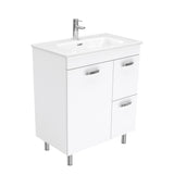 Fienza Joli Uni Vanity On Legs Right Drawers (1 Taphole) 750mm Gloss White JOL75NLWR
