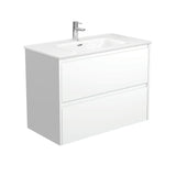 Fienza Joli Vanity 900mm Satin White Wall Hung 1 Taphole JOL90BW