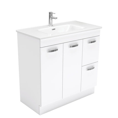 Fienza Joli Uni Vanity On Kickboard (1 Taphole) 900mm Gloss White JOL90NKWR