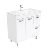 Fienza Joli Uni Vanity On Legs Right Drawers (1 Taphole) 900mm Gloss White JOL90NLWR
