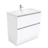 Fienza Joli Quest Vanity On Kickboard (1 Taphole) 900mm Gloss White JOL90QK
