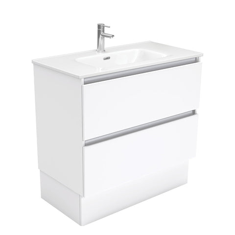Fienza Joli Quest Vanity On Kickboard (1 Taphole) 900mm Gloss White JOL90QK