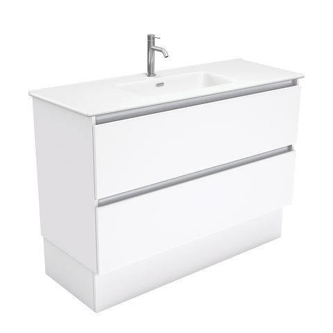 Fienza Joli Quest Vanity On Kickboard (1 Taphole) 1200mm Matte White JOLM120QK