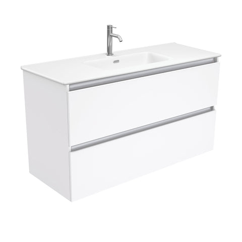 Fienza Joli Quest Wall Hung Vanity (1 Taphole) 1200mm Matte White JOLM120Q