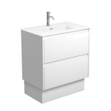 Fienza Joli Amato Vanity On Kickboard (1 Taphole) 750mm Matte White/Satin White JOLM75BWK