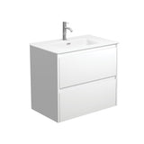 Fienza Joli Amato Vanity Wall Hung (1 Taphole) 750mm Matte White/Satin White JOLM75BW