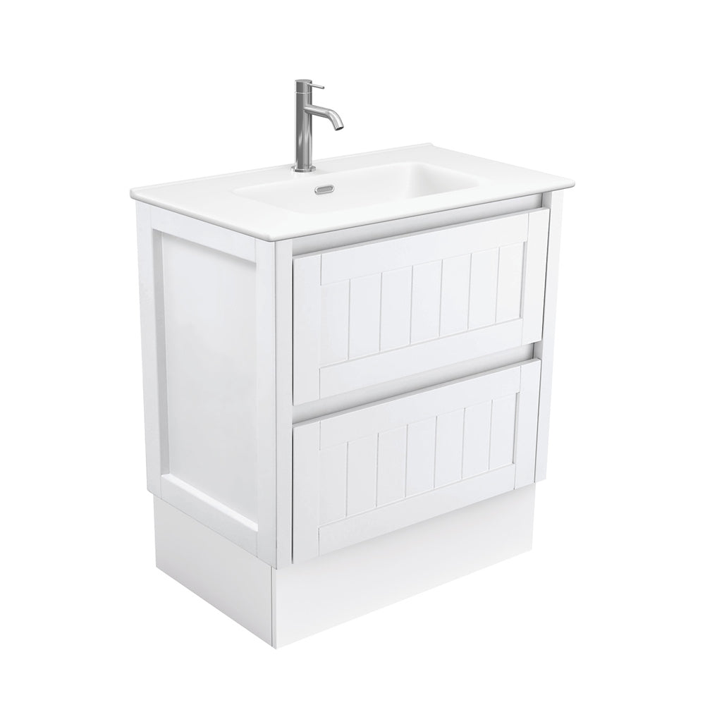 Fienza Joli Hampton Vanity On Kickboard (1 Taphole) 750mm Matte White JOLM75TK