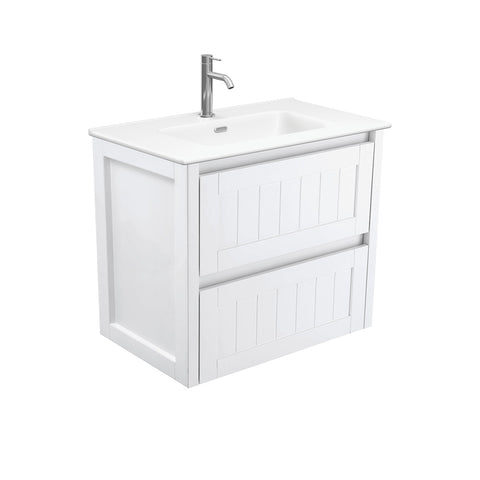 Fienza Joli Hampton Wall Hung Vanity (1 Taphole) 750mm Matte White JOLM75T