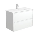 Fienza Joli Amato Satin White Vanity Wall Hung (1 Taphole) 900mm Matte White JOLM90BW