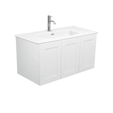 Fienza Joli Mila Shaker Wall Hung Vanity No Handles Right Drawers (1 Taphole) 900mm Matte White JOLM90MR