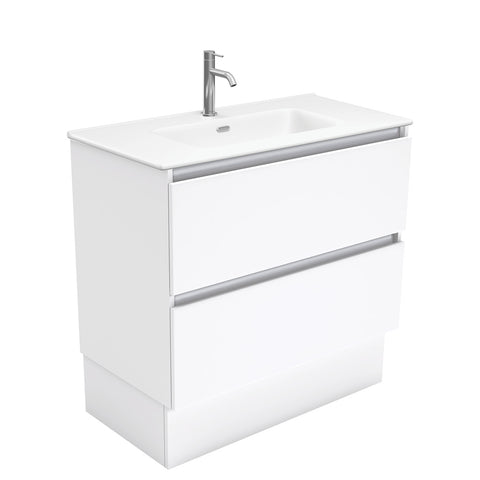 Fienza Joli Quest Vanity On Kickboard (1 Taphole) 900mm Matte White JOLM90QK