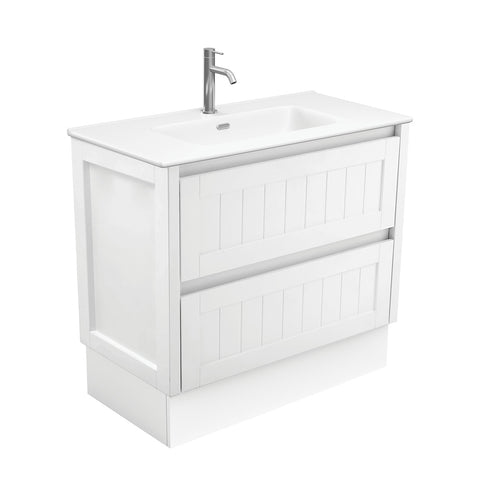 Fienza Joli Hampton Vanity On Kickboard (1 Taphole) 900mm Matte White JOLM90TK