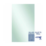 Thermogroup Jackson Rectangle Polished Edge Mirror - 1500x900mm Glue-to-Wall and Demister JS1590GTD