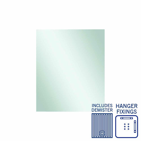 Thermogroup Jackson Rectangle Polished Edge Mirror - 900x750mm with Hangers and Demister JS9075HND