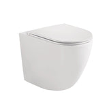 Fienza Koko Tornado Wall Faced Pan + Slim Seat w/ Geberit Sigma In Wall Cistern (S Trap) (No Button) Gloss White K002376A-GE-2