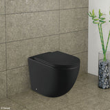 Fienza Koko Wall Faced Toilet Suite (S Trap) Viega V-01 Cistern (No Button) Matte Black K002376MBA-V1