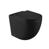 Fienza Koko Wall Faced Toilet Suite (S Trap) Viega V-03 Under Counter Cistern (No Button) Matte Black K002376MBA-V3