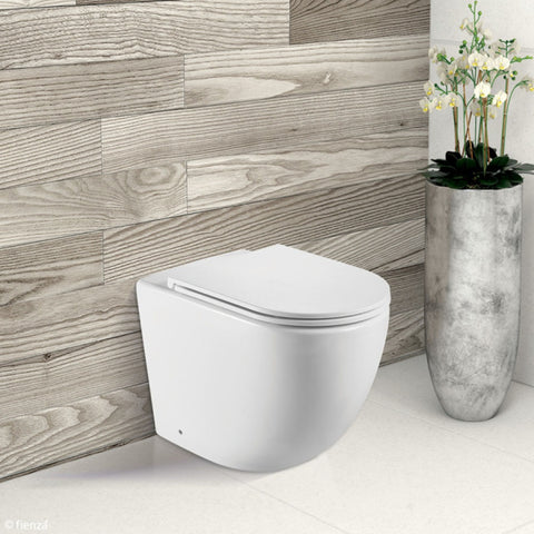 Fienza Koko Wall Faced Toilet Suite (S Trap) Viega V-03 Under Counter Cistern (No Button) Matte White K002376MWA-V3