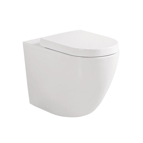 Fienza Koko Tornado Wall Faced Toilet Suite (S Trap) Viega V-01 In Wall Cistern (No Button) Gloss White K002376A-V1