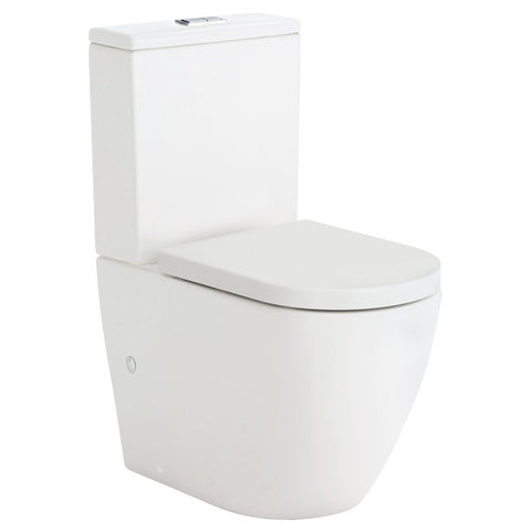 Fienza Koko Back to Wall Toilet Suite (P Trap) Matte White K002MWP