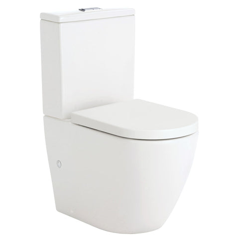 Fienza Geberit Koko Tornado Back to Wall Toilet Suite (P Trap) Gloss White K002GEP