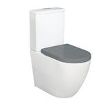 Fienza Alix Rimless Toilet Suite (S Trap) 90-160 Gloss White Grey Seat K011GA