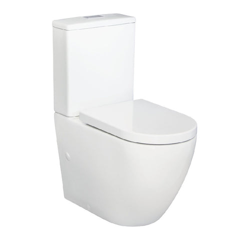 Fienza Alix Rimless Toilet Suite (S Trap) 160-220 & Geberit Cistern Gloss White K011GEB