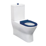 Fienza Delta Care Back to Wall Suite (P Trap) Blue Seat Gloss White K013P