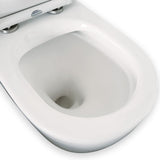 Fienza Isabella Rimless Toilet Suite (S Trap) 90-160 Slim Seat & Geberit Cistern Gloss White K014GEA-2