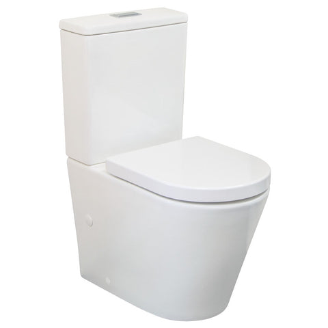 Fienza Isabella Rimless Toilet Suite (S Trap) 160-230 Gloss White K014B