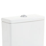 Fienza Isabella Junior Tornado Back To Wall Rimless Toilet Pan w/ Anti Vandal S Trap 160-230mm Gloss White w/ Gloss Black Seat K015GBB-2