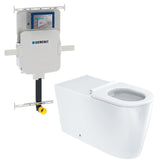 Fienza Isabella Care Wall Faced Toilet Suite (P Trap) White Seat - Geberit Sigma Cistern (No Button) - Gloss White K016W-GE