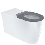 Fienza Isabella Care Wall Faced Toilet Suite (S Trap) Grey Seat - Geberit Sigma Cistern (No Button) - Gloss White K016GA-GE