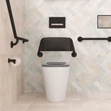 Fienza Isabella Care Wall Faced Suite 800mm S Trap R&T Cistern w/ Care Flush Button Gloss White w/ Grey Seat K016GA-RT