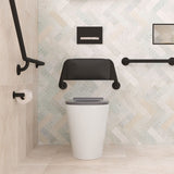 Fienza Isabella Care Wall Faced Toilet Suite (S Trap) Viega V-01 Cistern (No Button) Gloss White Grey Seat K016GA-V1