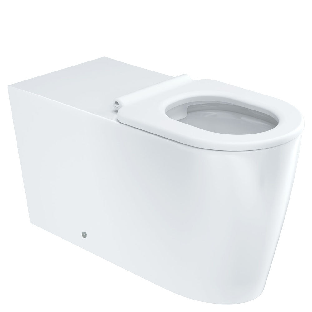 Fienza Isabella Care Wall Faced Suite 800mm S Trap Randt Cistern w/ Care Flush Button Gloss White w/ White Seat K016WA-RT