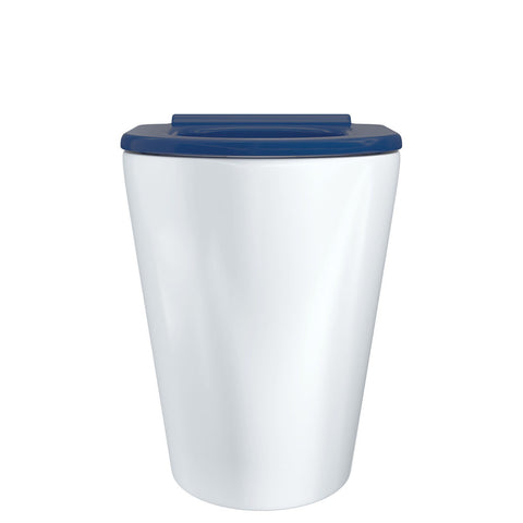 Fienza Isabella Care Wall Faced Suite S Trap Geberit Sigma Cistern No Button Gloss White w/ Blue Seat K016A-GE