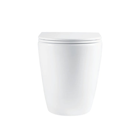 Fienza Alix Ambualant Wall Faced Toilet Suite Slim Seat (S Trap) Viega V-03 Under Counter Cistern (No Button) Gloss White K025A-V3-2