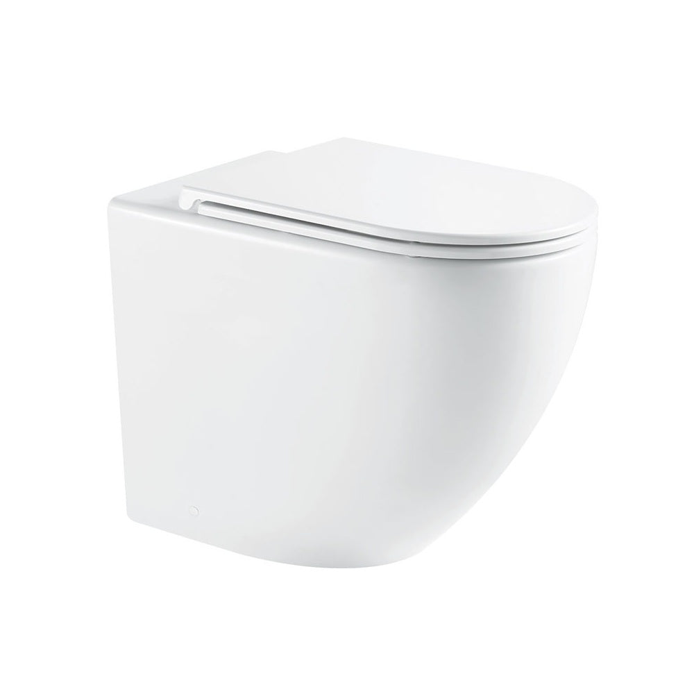 Fienza Alix Ambualant Wall Faced Toilet Suite Slim Seat (S Trap) Viega V-03 Under Counter Cistern (No Button) Gloss White K025A-V3-2