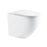 Fienza Alix Ambualant Wall Faced Toilet Suite Slim Seat (S Trap) Viega V-03 Under Counter Cistern (No Button) Gloss White K025A-V3-2
