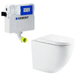 Fienza Alix Wall Faced Toilet (P Trap) Geberit Kappa Under Counter Cistern (No Button) Gloss White K025-GK