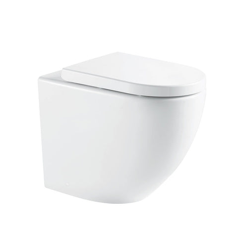 Fienza Alix Ambualant Wall Faced Toilet Suite (S Trap) Viega V-03 Under Counter Cistern (No Button) Gloss White K025A-V3