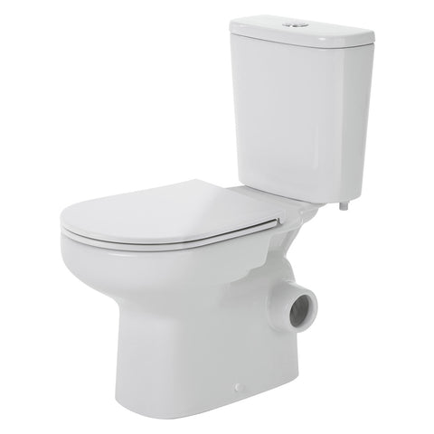 Fienza Petra Right Skew Close Coupled Toilet Suite Slim Seat Gloss White K026R-2