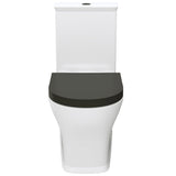 Fienza Lillian Tornado Back To Wall S Trap 160-230mm R&T Flush Gloss White w/ Gloss Black Seat K031GBB