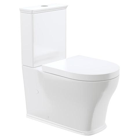 Fienza Lillian Tornado Back to Wall (S Trap) 160-230 R&T Cistern Thick Seat Gloss White K031B