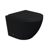 Fienza Koko Wall Hung Toilet Suite w/ Viega V-04 Under Counter Cistern (No Button) Matte Black K2376MB-V4