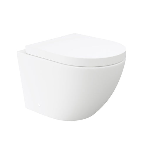 Fienza Koko Tornado Wall Hung Toilet Suite Viega V-04 Under Counter Cistern Uni Seat (No Button) Matte White K2376MWU-V4